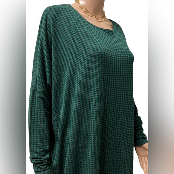 NWT Bryn Walker Women's S, XXS Green Inlet Houndstooth Damien Tunic Dress - Picture 5 of 10